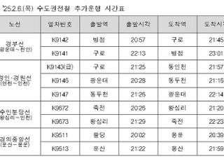 코레일, '폭설' 대비 퇴근시간 수도권전철 9회 추가 운행