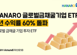 NH아문디운용, 글로벌금채굴기업 ETF 1년 수익률 60%↑