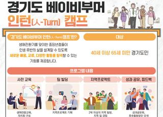 경기도, '베이비부머 갭이어 인턴(人-Turn) 캠프' 추진