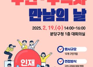 성남시, 오는 19일 '구인·구직자 만남의 날' 행사 개최