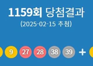 제1159회 로또 당첨번호 '3·9·27·28·38·39'번...1등 당첨 지역 어디?