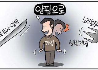 [D-시사만평] '트럼프발 관세 압박'에 이어 '입법리스크'까지… '내우외환' 빠진 기업들