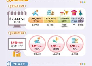 1월 온라인쇼핑 1.3%↑ 역대 최대… 설 연휴 농축수산물 구매 영향