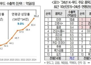 10년간 K-푸드 수출 연평균 8% 폭풍성장...효자는 ‘라면’