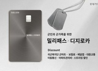 롯데카드, 군인과 군가족 위한 '밀리패스X디지로카' 선봬