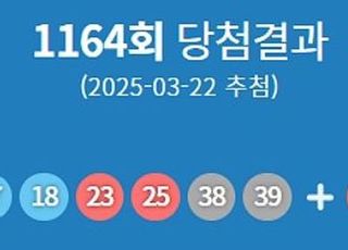 제1164회 로또 당첨번호 '17·18·23·25·38·39'번…1등 당첨 지역 어디?