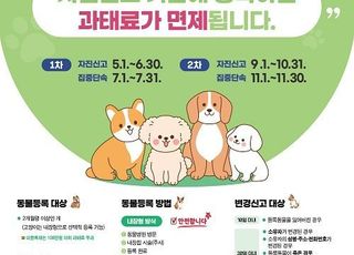 경기도, 동물 등록 자진신고·집중단속 운영