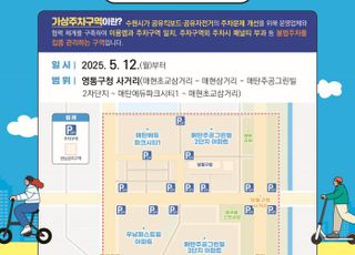 수원 영통구청 사거리 일원에 'PM 가상주차구역' 23곳 설치