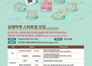 경기도·경콘진, 콘텐츠 새싹기업 판로 지원 …‘상생마켓’ 참여사 모집