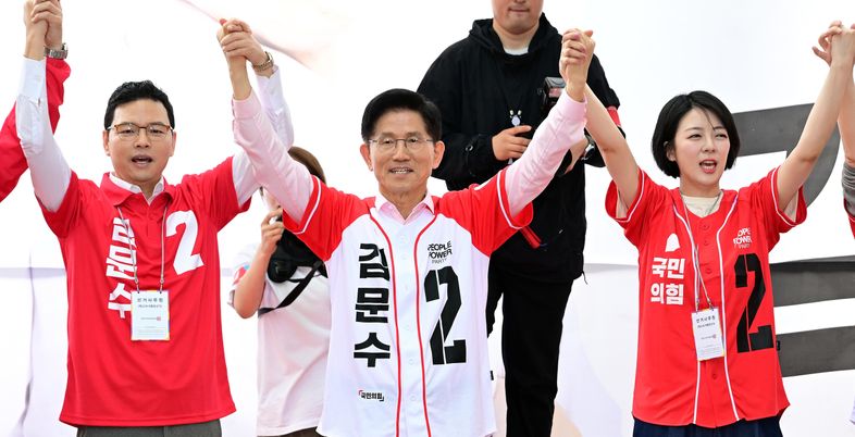 배현진·박정훈, 송파 유세서 "별이 다섯 개" "파렴치한 잡범" 이재명 격렬 성토