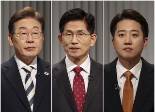 이재명 46.6%·김문수 37.6%, 좁혀진 지지율 격차…이준석 10.4% [리얼미터]
