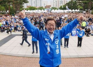 안양 집중유세 나선 이재명 민주당 대선 후보