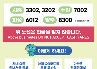 경기도, 내달 1일부터 ‘현금없는 버스’ 시범 운영