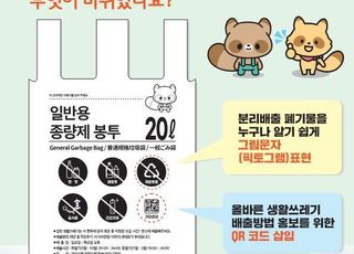 구리시, 종량제봉투 디자인 새롭게 바뀐다