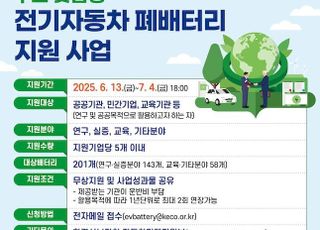 한국환경공단, 전기차 폐배터리 무상지원 신청서 접수