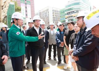 이상일 용인시장, '천공기 사고' 현장 찾아 복구 및 보상 방안 논의