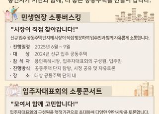이상일 용인시장, 찾아가는 공동주택 '민생 소통' 추진
