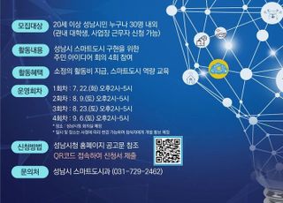 [성남 소식] 도시문제 '창의적 해결'…리빙랩 참가자 30일까지 모집