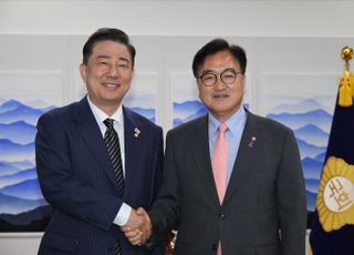 김병기 민주당 원내대표, 우원식 국회의장 예방