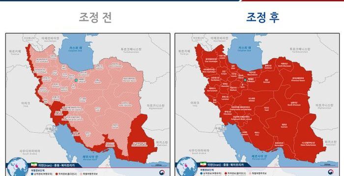 정부 "이란 전역 '출국권고' 지정…이스라엘 일부도 상향"(종합)