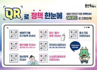 용인특례시, 스마트폰으로 정책 확인...'QR로 정책 한눈에' 시행