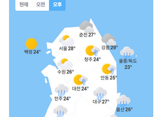 [오늘날씨] 전국 흐리고 매우 강한 비…대부분 소강