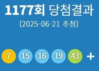 1177회 로또 1등 당첨번호 '3·7·15·16·19·43'...1등 당첨지역 어디?
