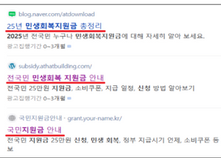 민생회복지원금 신청? 알고 보니 유료서비스 덫