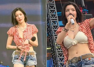 권은비 올해도 찢었다...워터밤 무대서 넘사 노출에 ‘허걱’