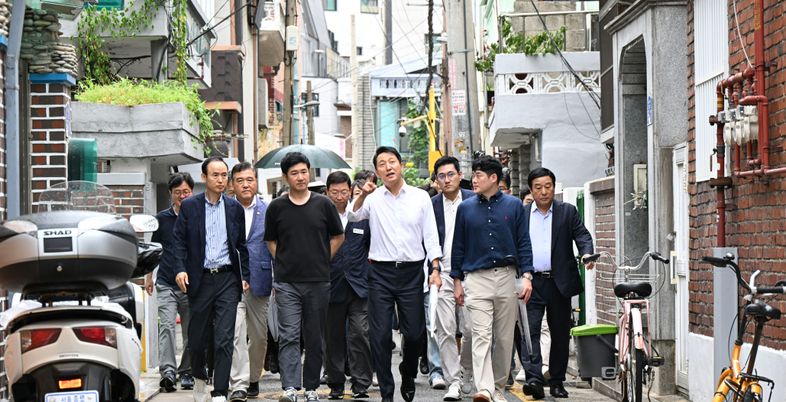 '신통기획' 현장 찾은 오세훈…"주택공급 속도↑, 대출규제는 우려"
