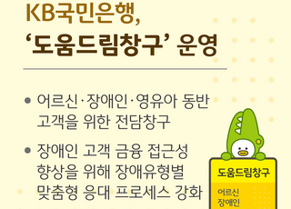 국민은행, 취약계층 '도움드림창구' 새 단장…자녀 동반 보호자도 포함