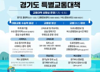 경기도, 여름 휴가철 특별교통대책 추진…시외버스 증차·증회 등