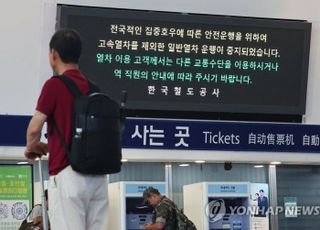코레일, 서울∼대전 등 일반열차 일부 운행 중지…충남 당진천 범람 등 '집중 호우' 여파