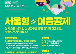 [7월 21일(월) 오늘, 서울시] 세대 연계형 일자리 공제사업 '서울형 이음공제' 시행