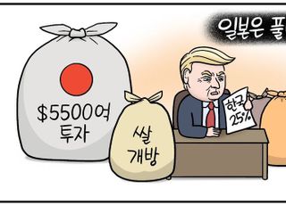 [D-시사만평] '시장 개방·투자 보따리'로 美관세 낮춘 일본… 한국의 대미 협상 카드는?