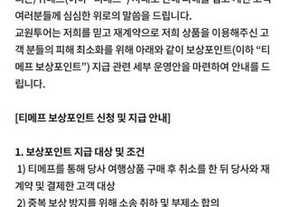교원투어, ‘티메프 사태’ 피해 고객에 포인트 보상…업계 첫 자체 구제 나서