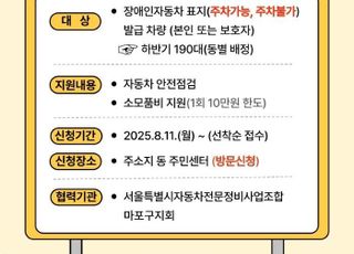 서울 마포구, 장애인 자동차 안전점검 지원사업 추진