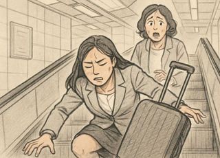 굴러온 캐리어에 전치 8주...가해자 "경미한 사고" 충격 발언 [영상]