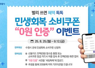 [수원 소식] 민생회복 소비쿠폰 '0원 인증' 이벤트