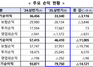 상반기 보험사 순익 8조원…보험손익 악화에 15% 감소
