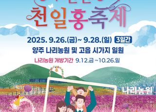 양주시, 제7회 양주 천만송이 천일홍 축제 개최..즐길 거리 소개