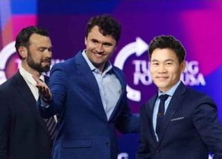 "전한길과 찰리 커크가 만났다" 사진 확산 논란