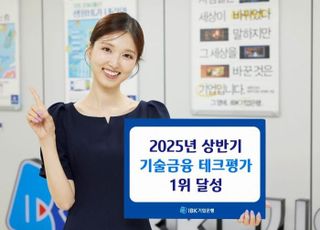 기업은행, 금융위 주관 ‘2025년 상반기 기술금융 테크평가’ 4년 연속 1위