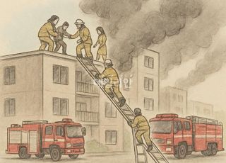 안성 빌라 주차장 화물차서 불…1명 부상