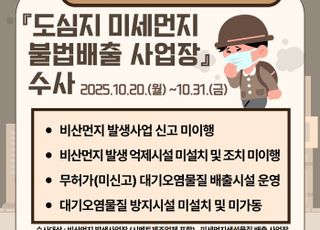 경기도, 미세먼지 불법 배출 사업장 집중 수사