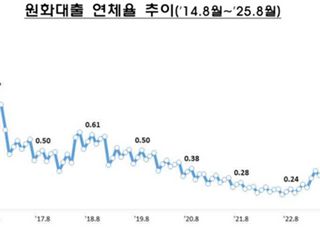8월 국내은행 원화대출 연체율 0.61%…지난달 대비 0.04%p↑
