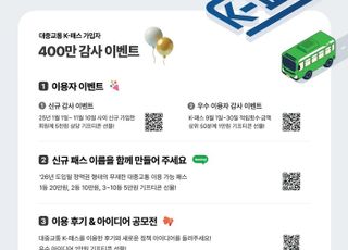 K-패스 이용자 400만명 돌파…내년엔 무제한 정액권 패스 출시