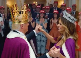 [영상] 금관 쓴 트럼프, 멜라니아와 춤을?...알고 보니