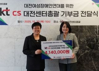 KTcs, 대전여성장애인연대에 414만원 기부