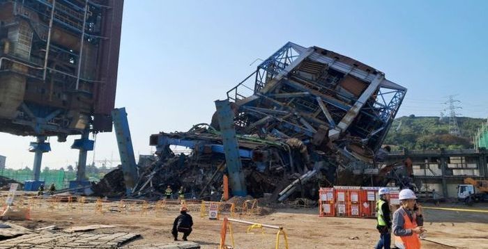 동서발전 울산화력발전소 구조물 붕괴…9명 매몰·2명 구조